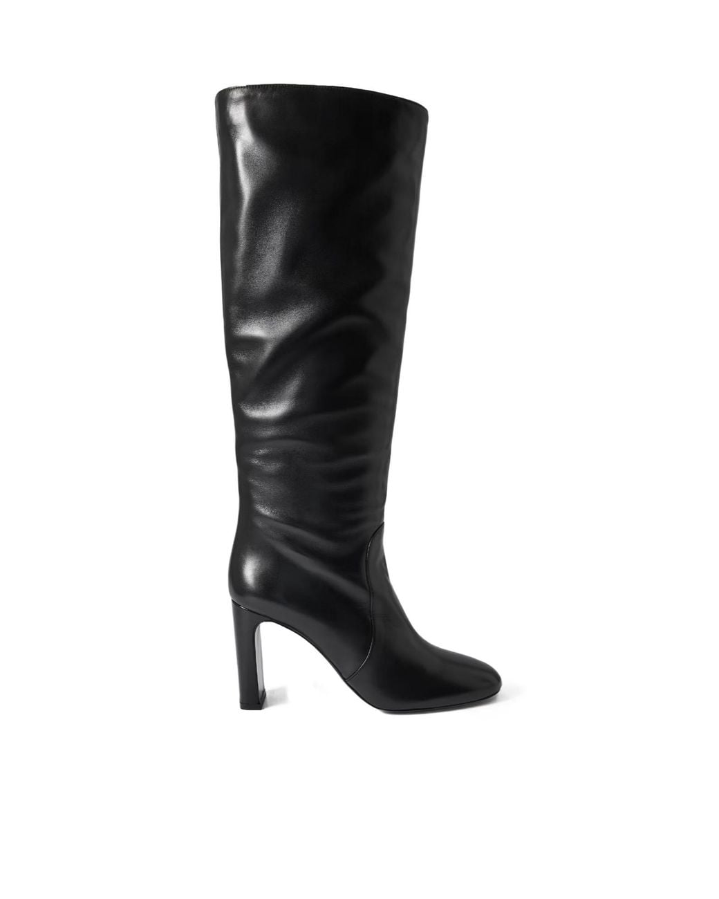 Stuart Weitzman Black Babette Tubo Leather Knee Boots