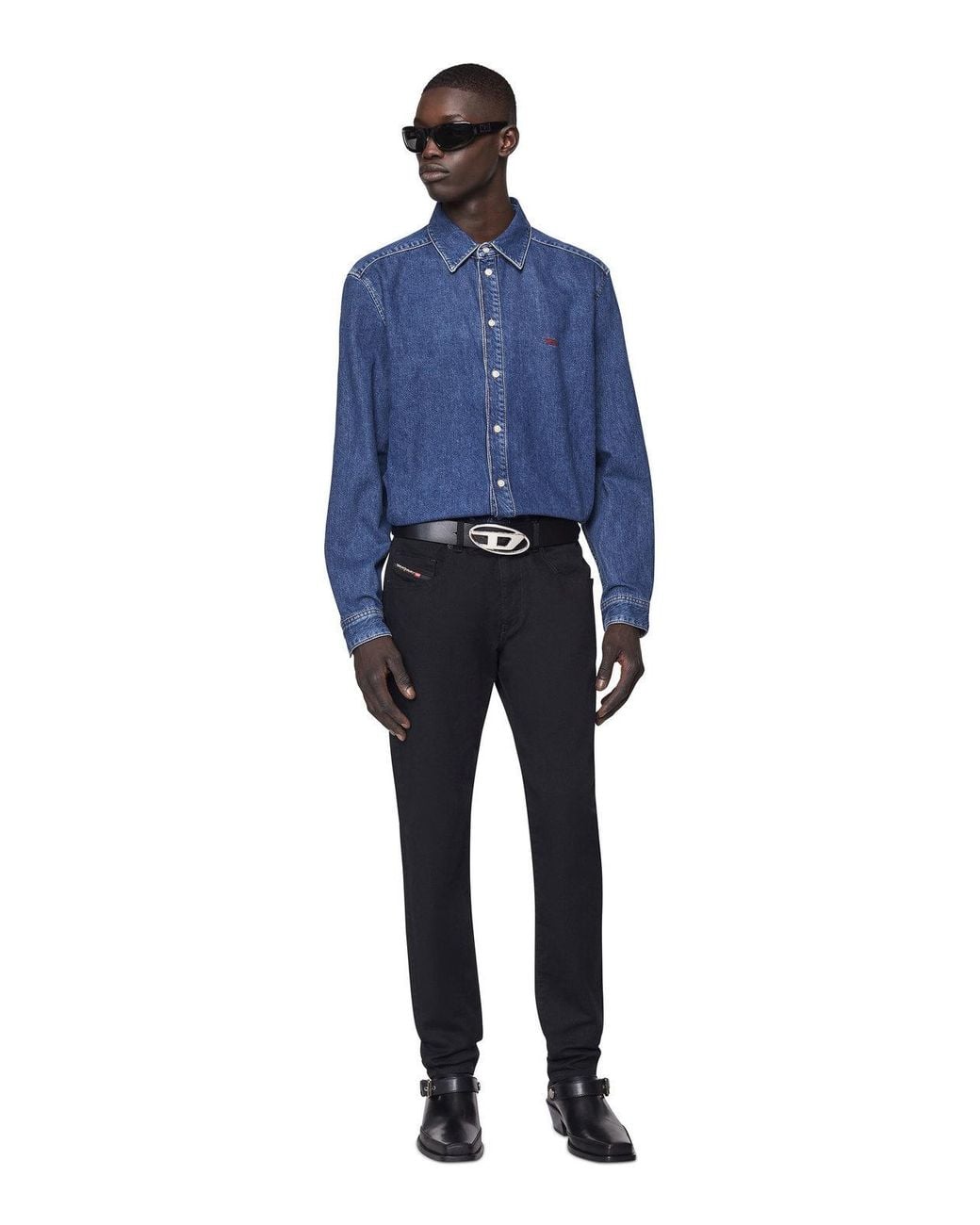 DIESEL Blue D-Strukt Slim-Fit Jeans for men
