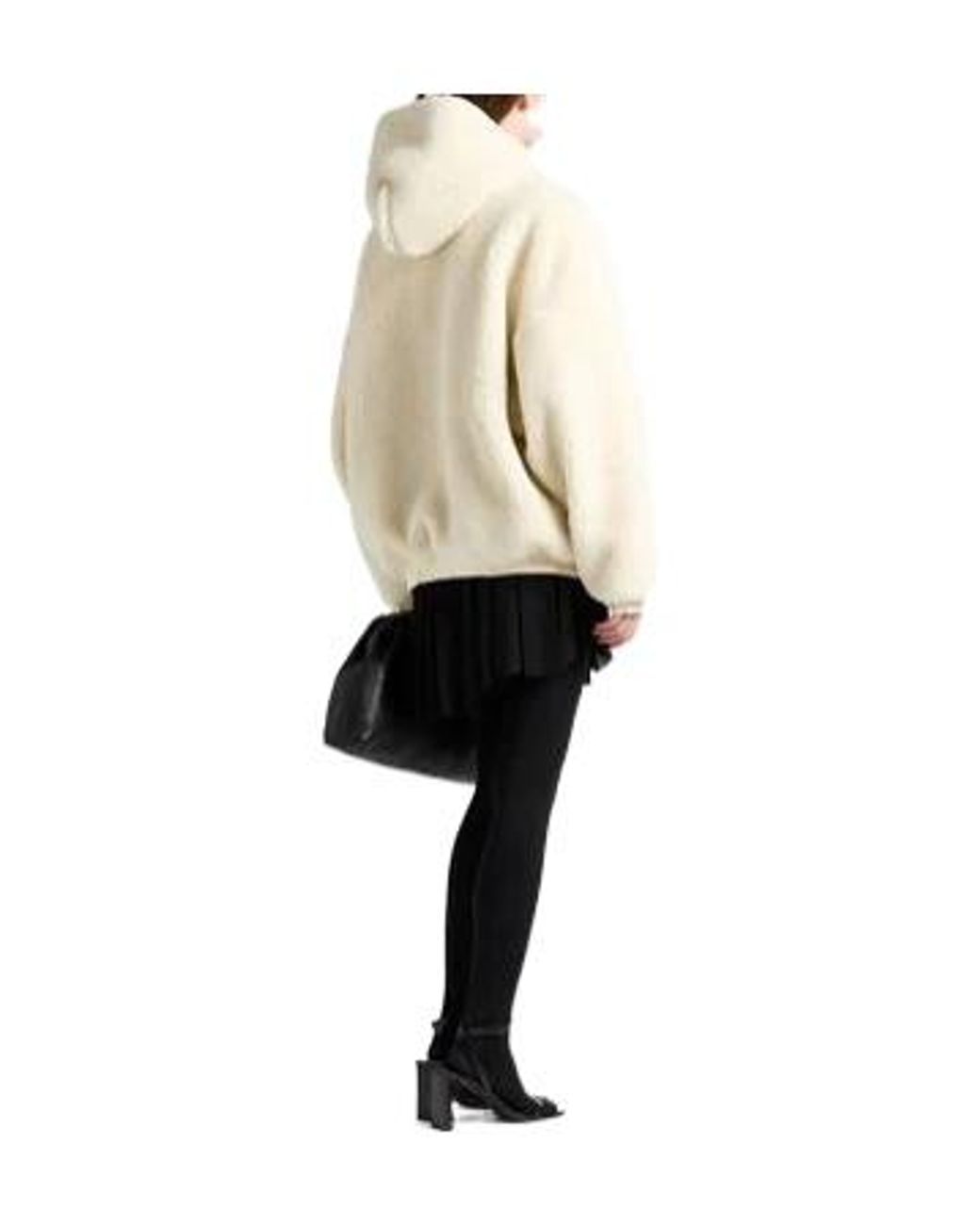 Balenciaga Black Draped Pleated Mini Skirt