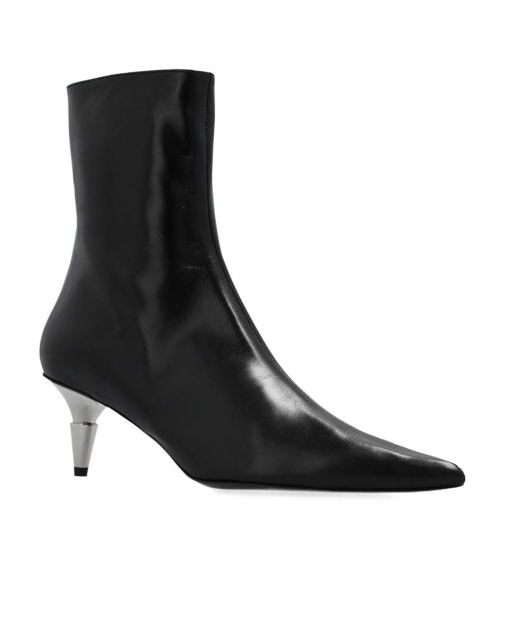 Proenza Schouler Black Spike Pointed-Toe Ankle Boots