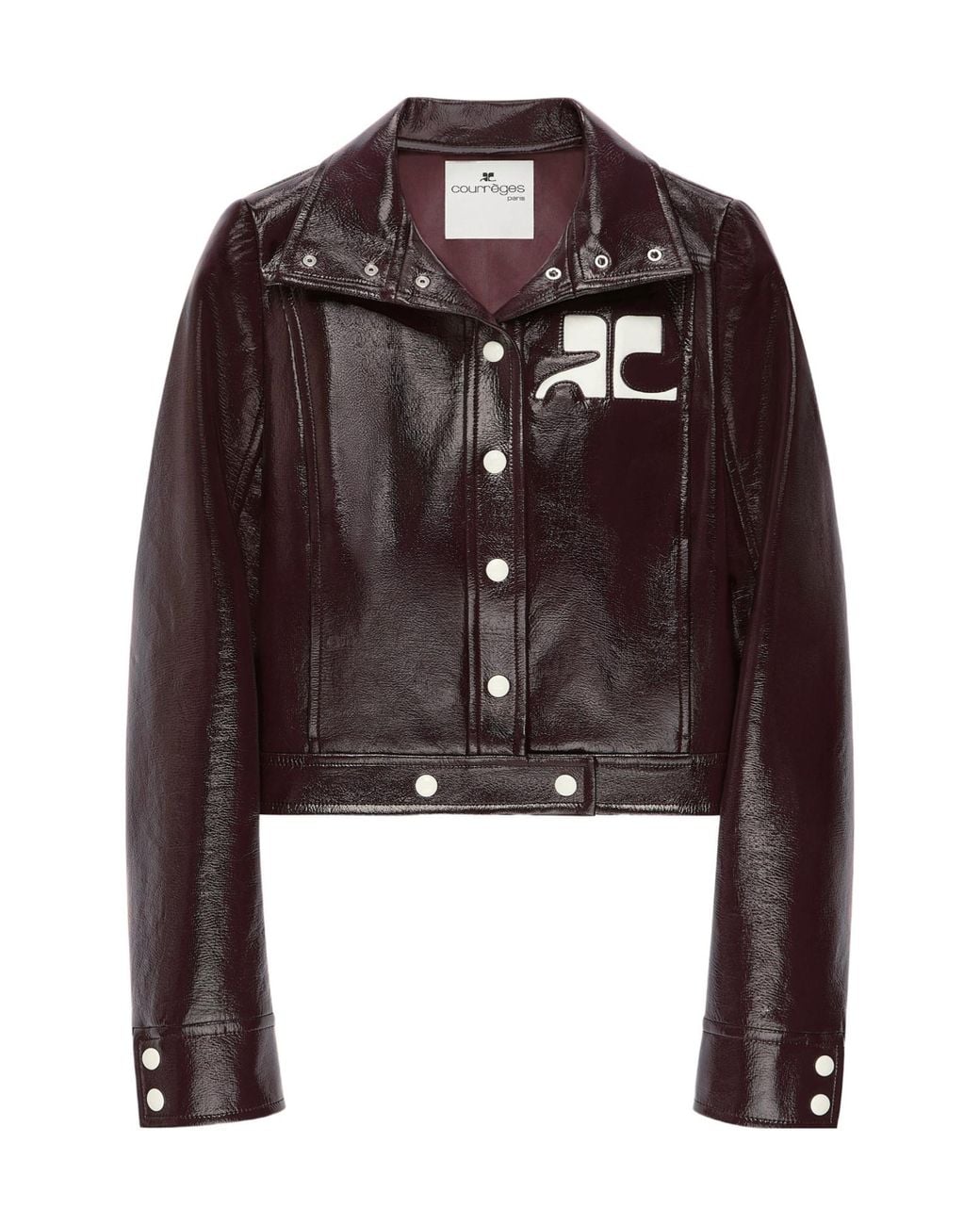 Courreges Brown Courrèges Vinyl Collared Button-Up Jacket