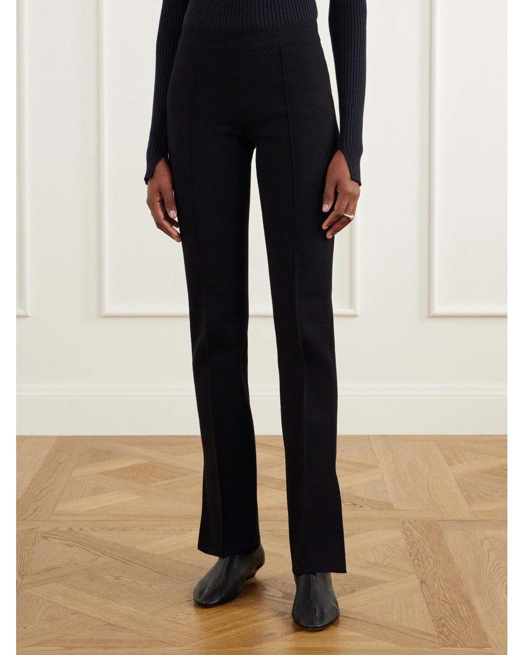 High Sport Black Straight-Leg Pants