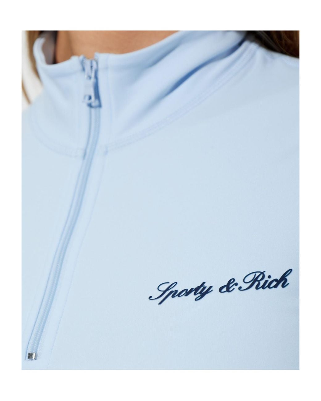 Sporty & Rich Blue Long-Sleeved Top