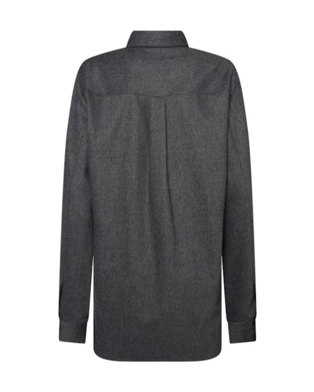 Khaite Gray Auryn Wool Shirt