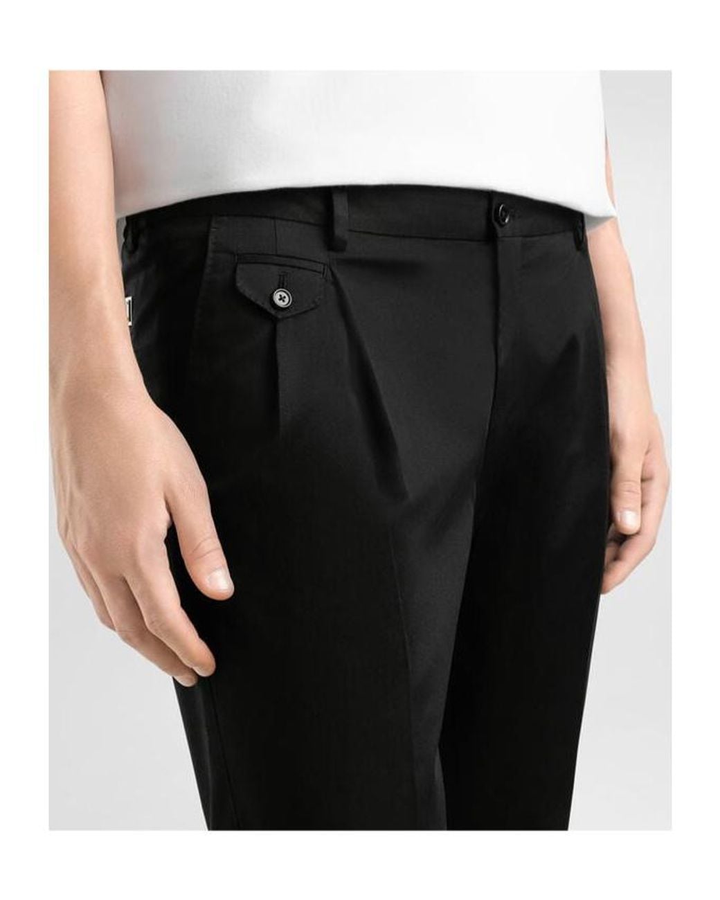 Dolce & Gabbana Black Slim-Cut Trousers for men