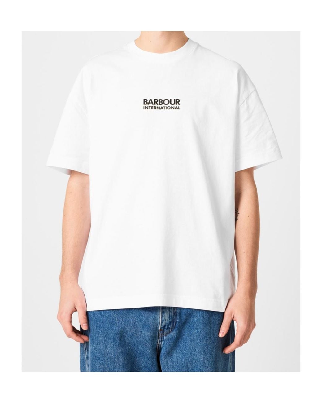 Barbour White Oversized Collins T-Shirt for men