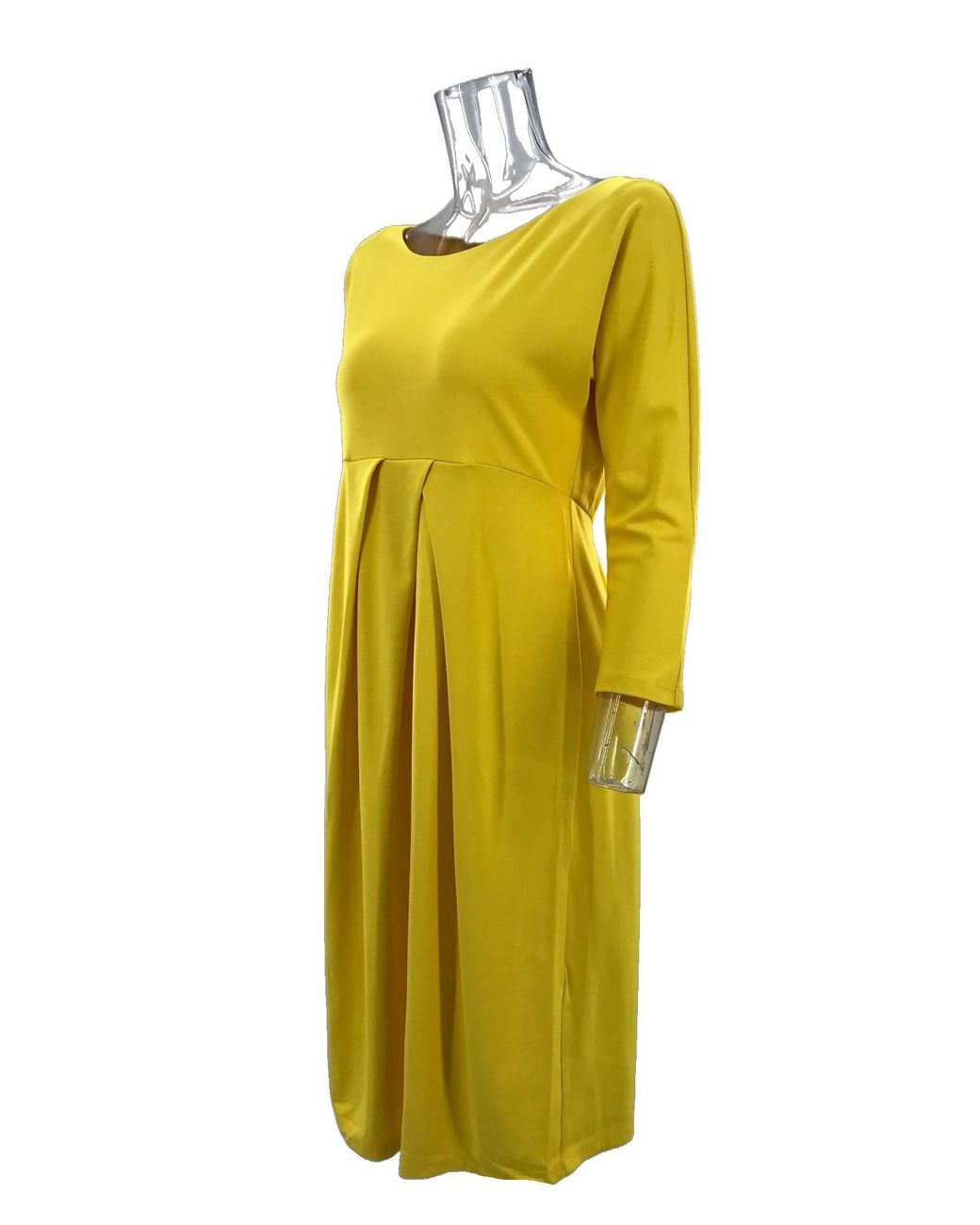 Weekend by Maxmara Yellow Pleated Dress
