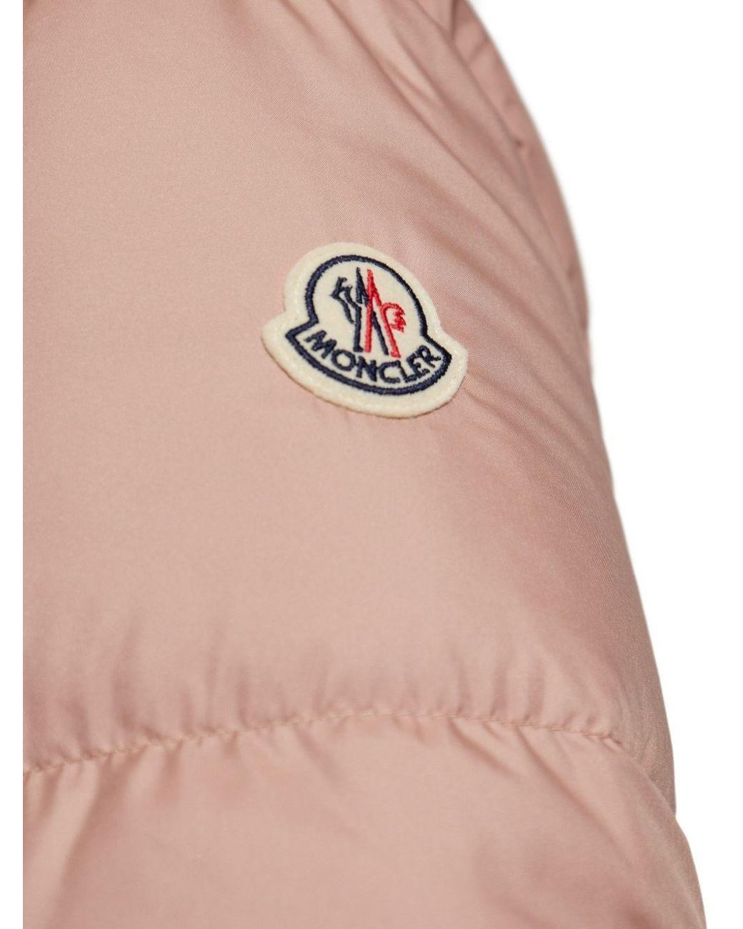 Moncler Pink Brossette Zip-Up Puffer Jacket