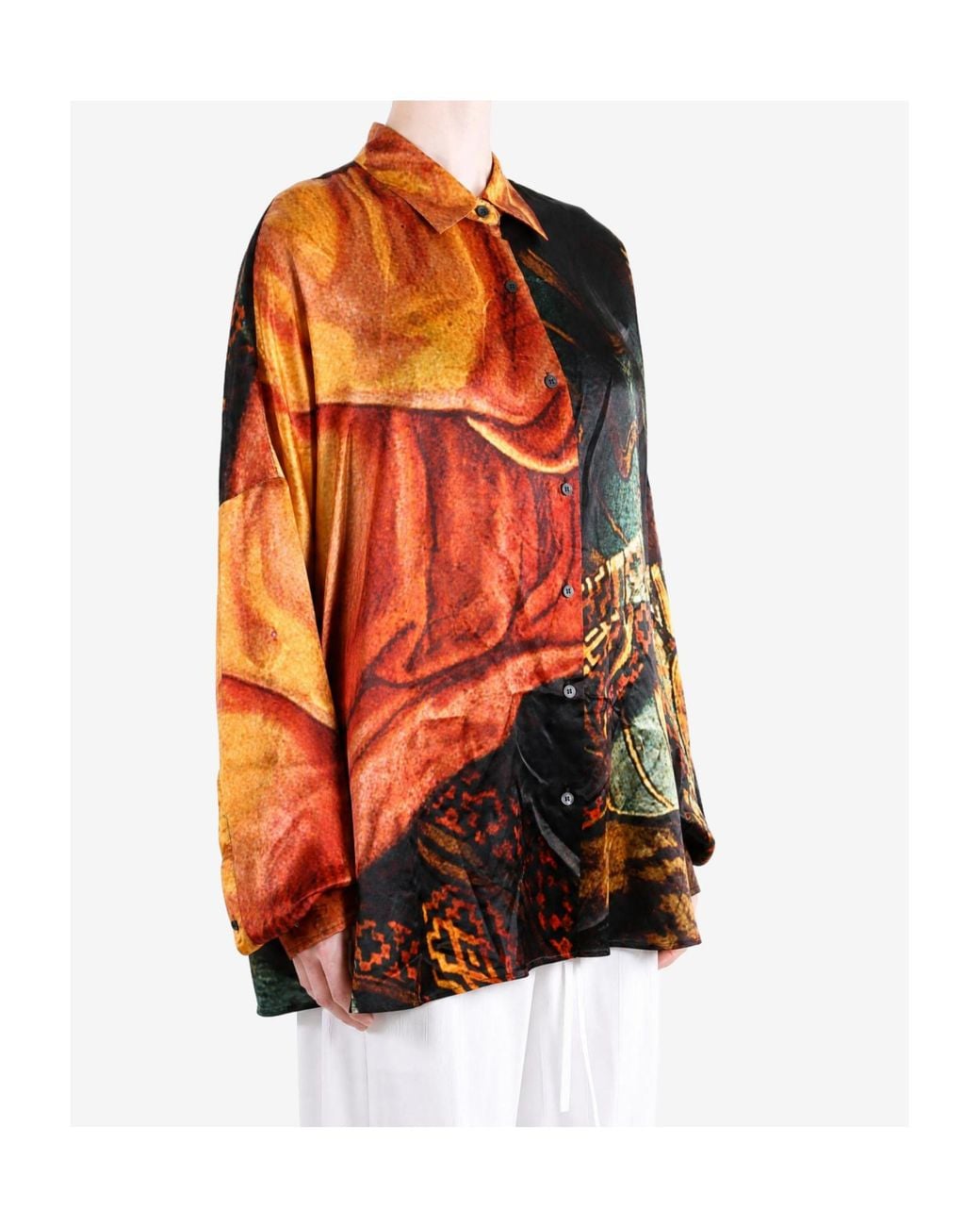 Dries Van Noten Orange Long-Sleeved Shirt
