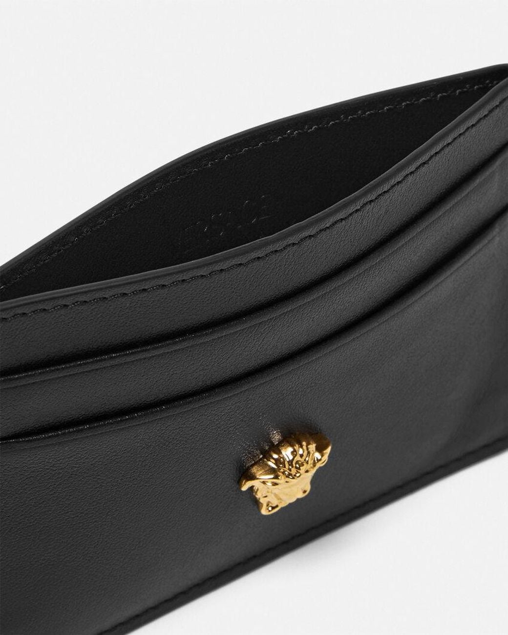 Versace Black La Medusa Card Holder for men