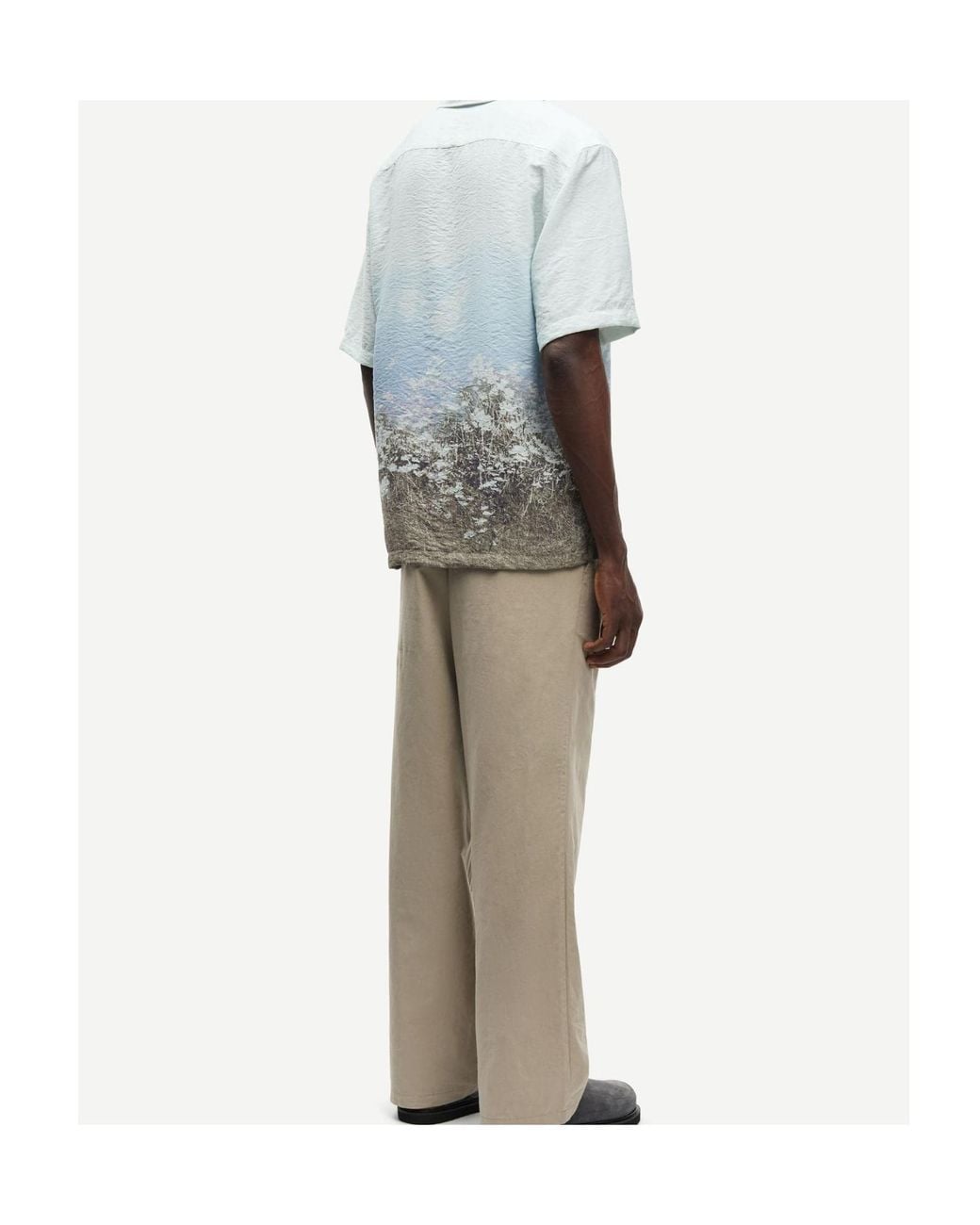 Samsøe & Samsøe Gray Samsøe Samsøe Saayo Printed Shirt for men