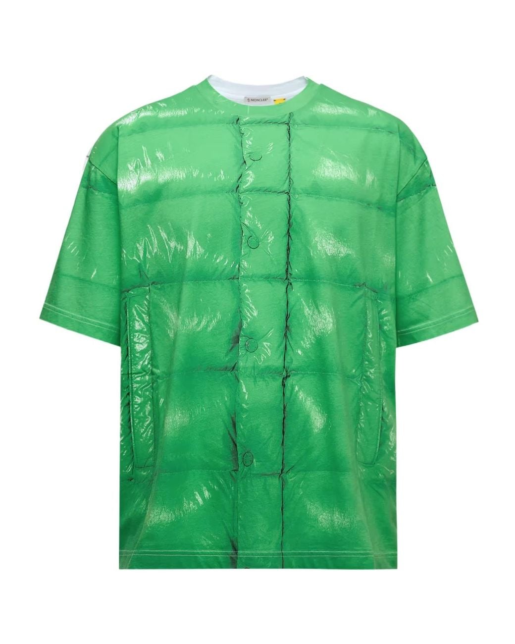 Moncler Green X Asap Rocky Logo Patch T-Shirt for men