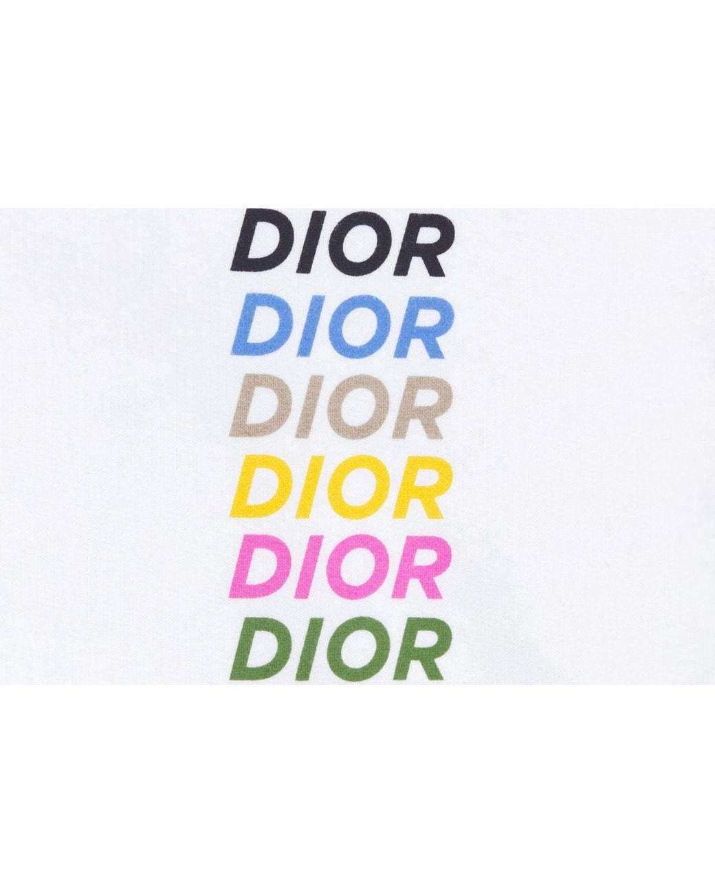 Dior White Homme Logo Printed Long-Sleeved Hoodie for men