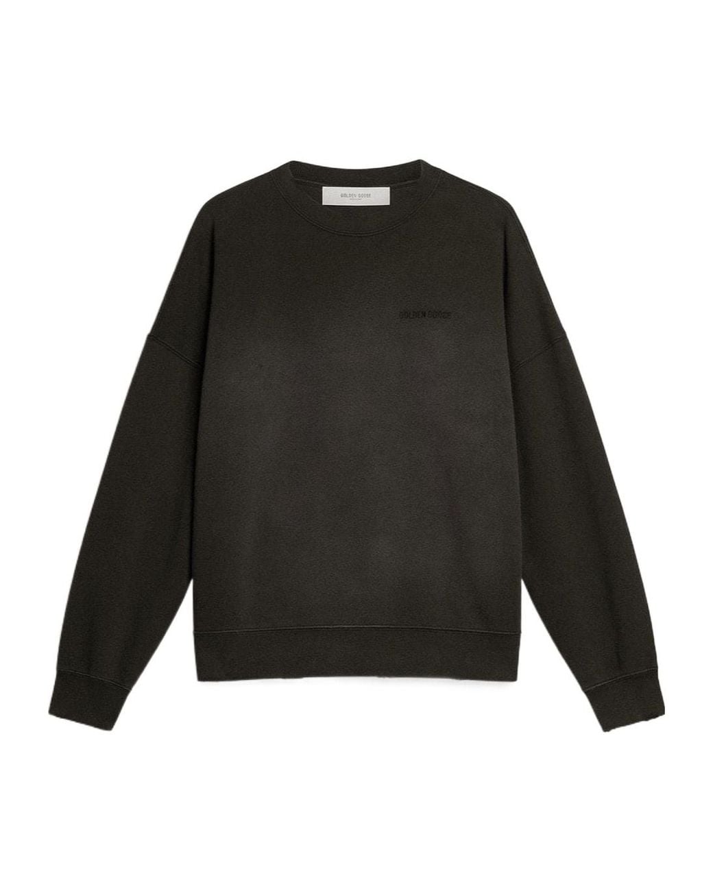 Golden Goose Deluxe Brand Black Logo Printed Crewneck Sweatshirt for men