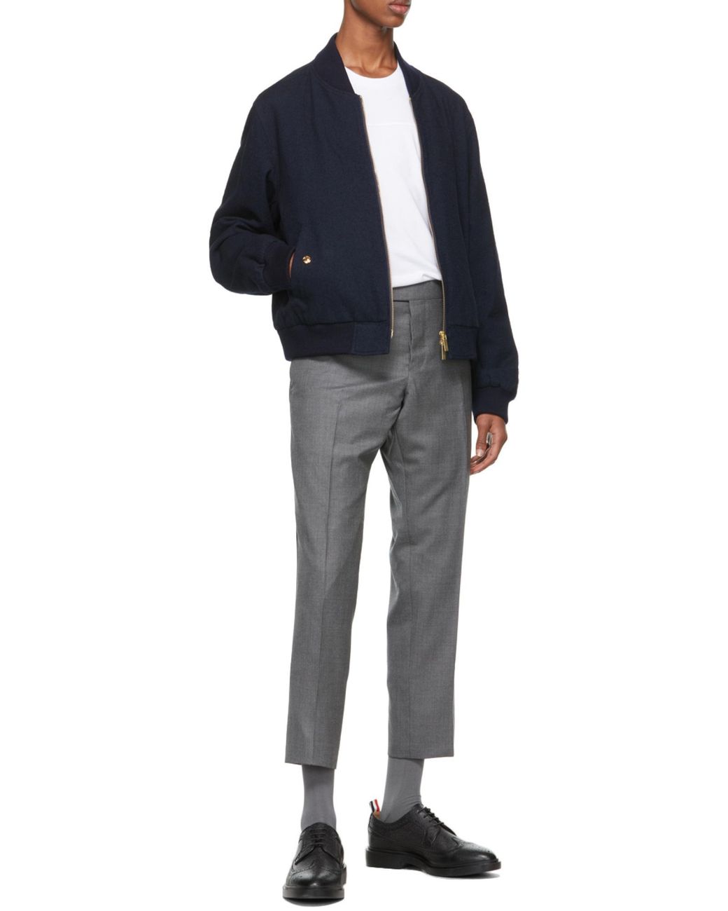 Thom Browne Gray Tailored Pants for men