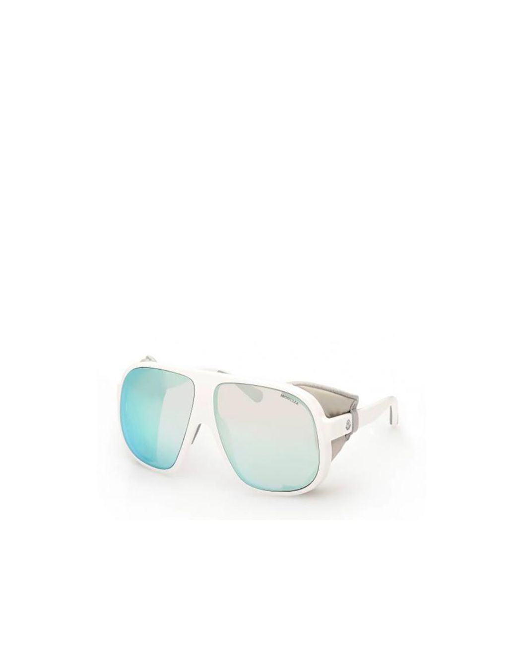 Moncler White Eyewear Shield Frame Sunglasses for men