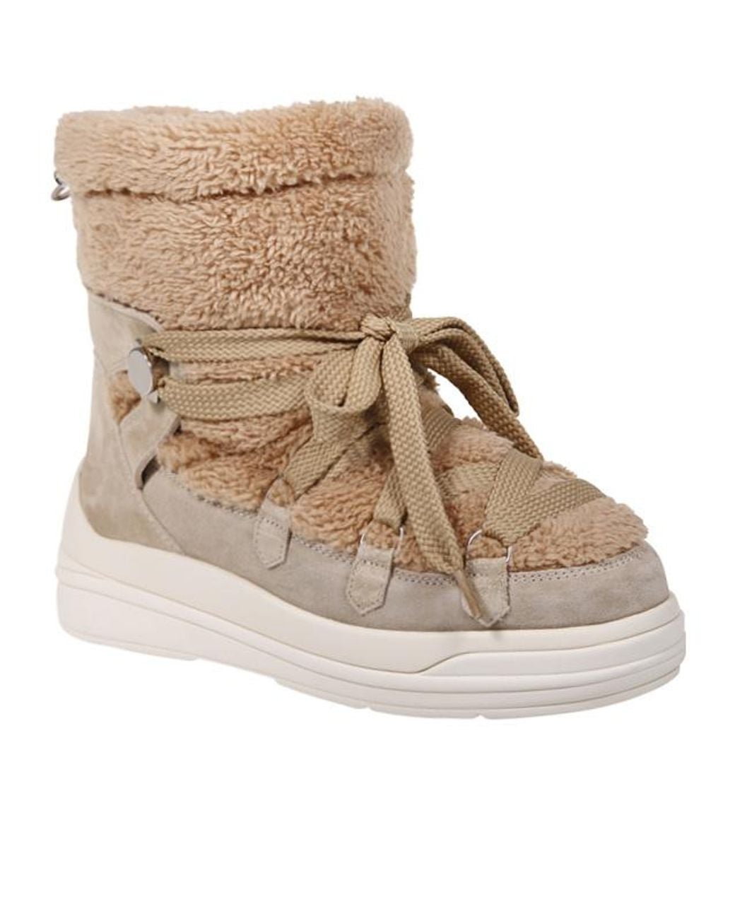 Moncler Natural Lace-Up Snow Boots