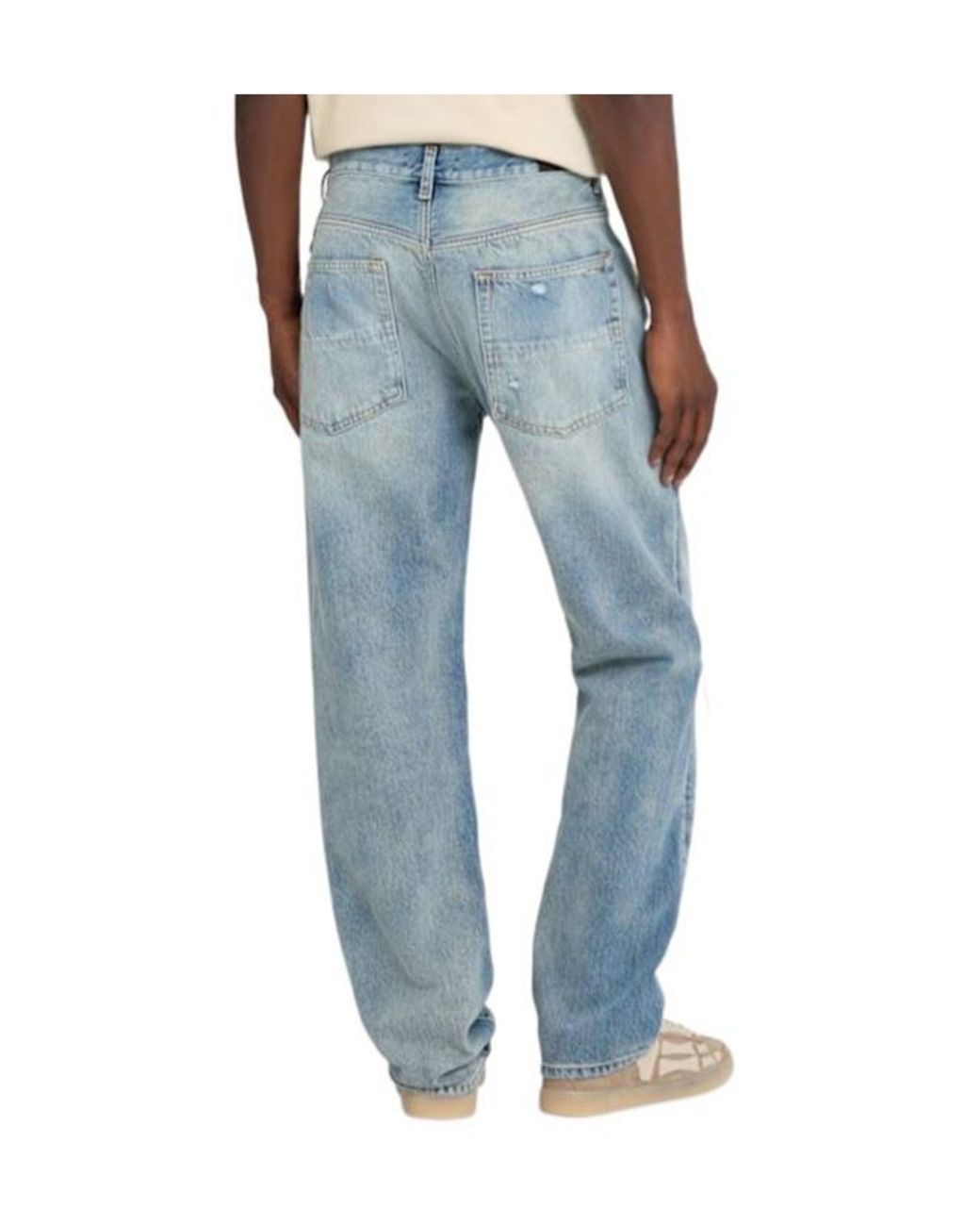 Amiri Blue Suede Straight Mx1 Jeans for men