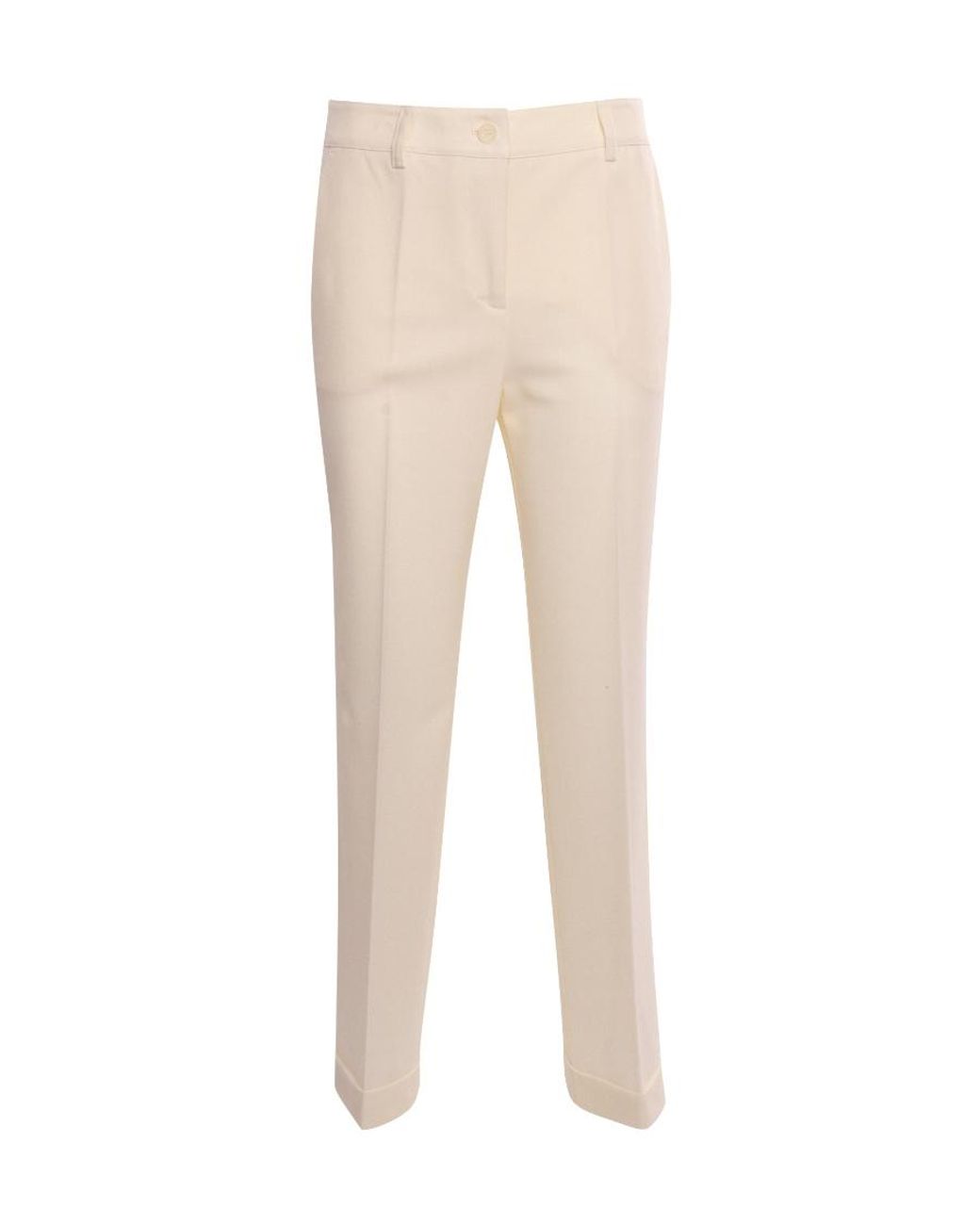 P.A.R.O.S.H. Natural Mid-Rise Cropped Trousers