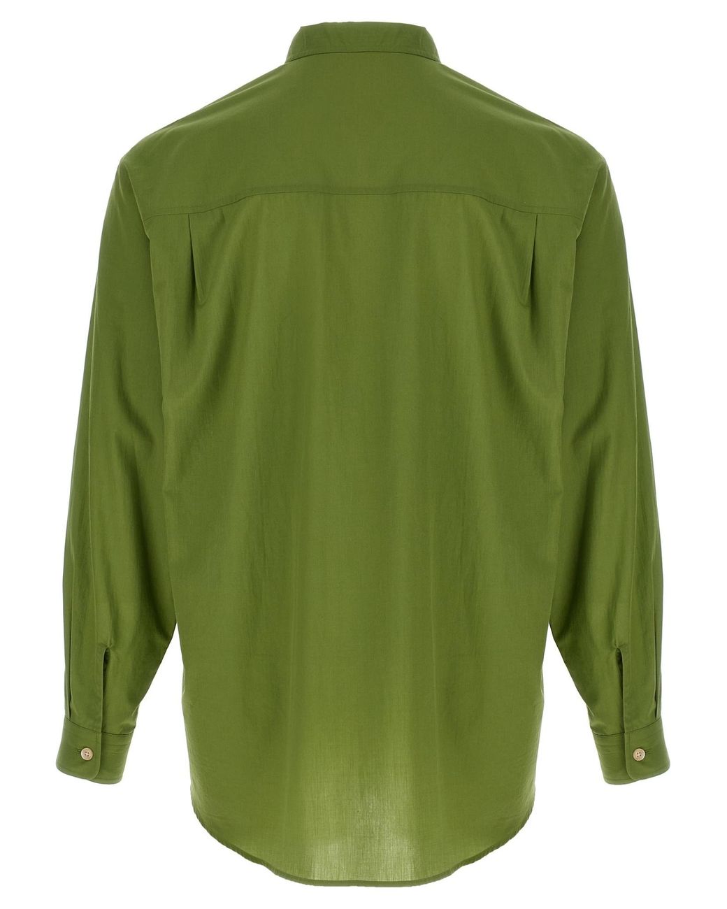 Auralee Green Super Fine Cotton Lawn Shirt for men