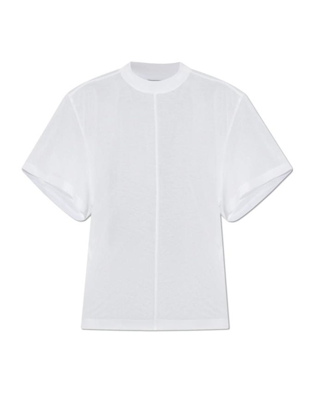 Balenciaga White Asymmetrical Cut T-Shirt