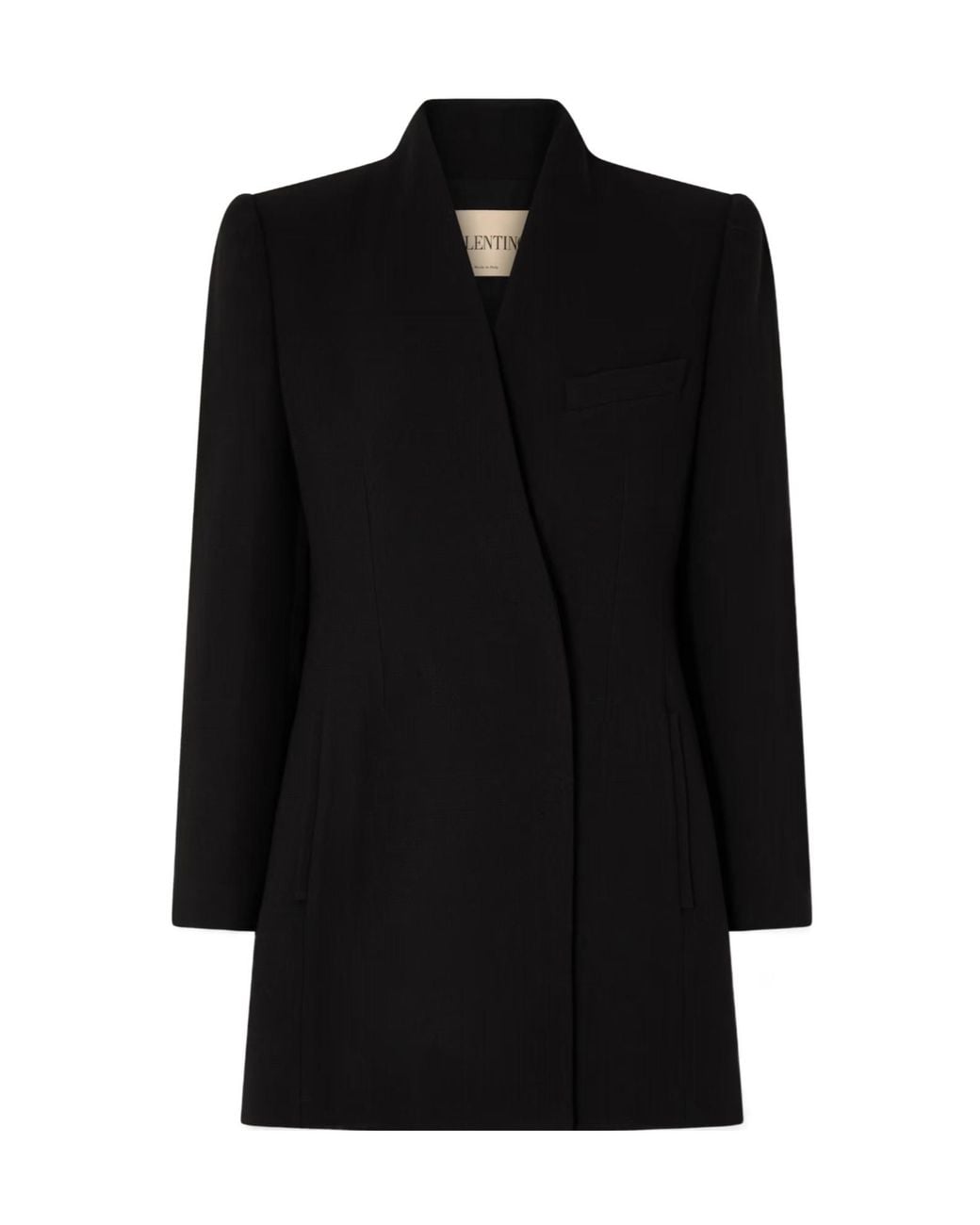 Valentino Black V-Neck Long-Sleeved Jacket