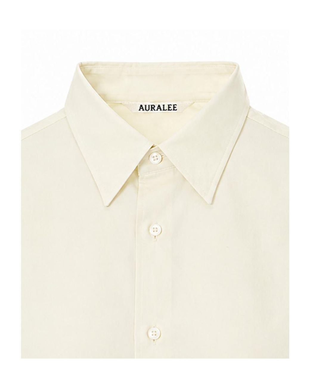 Auralee White Cotton Shirt for men