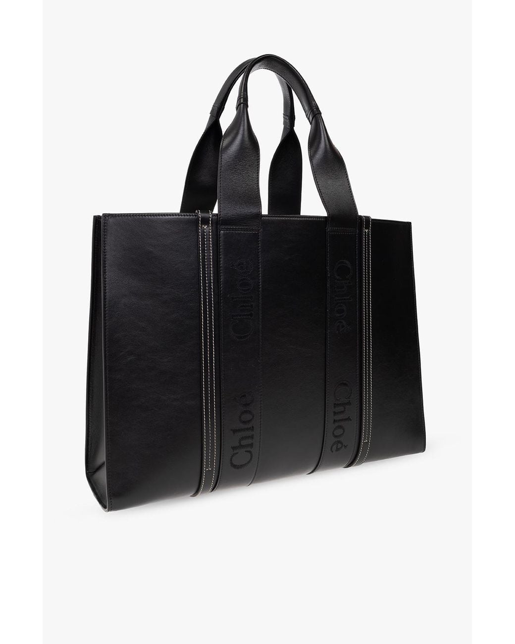 Chloé Black Chloé Woody Large Shopper Bag