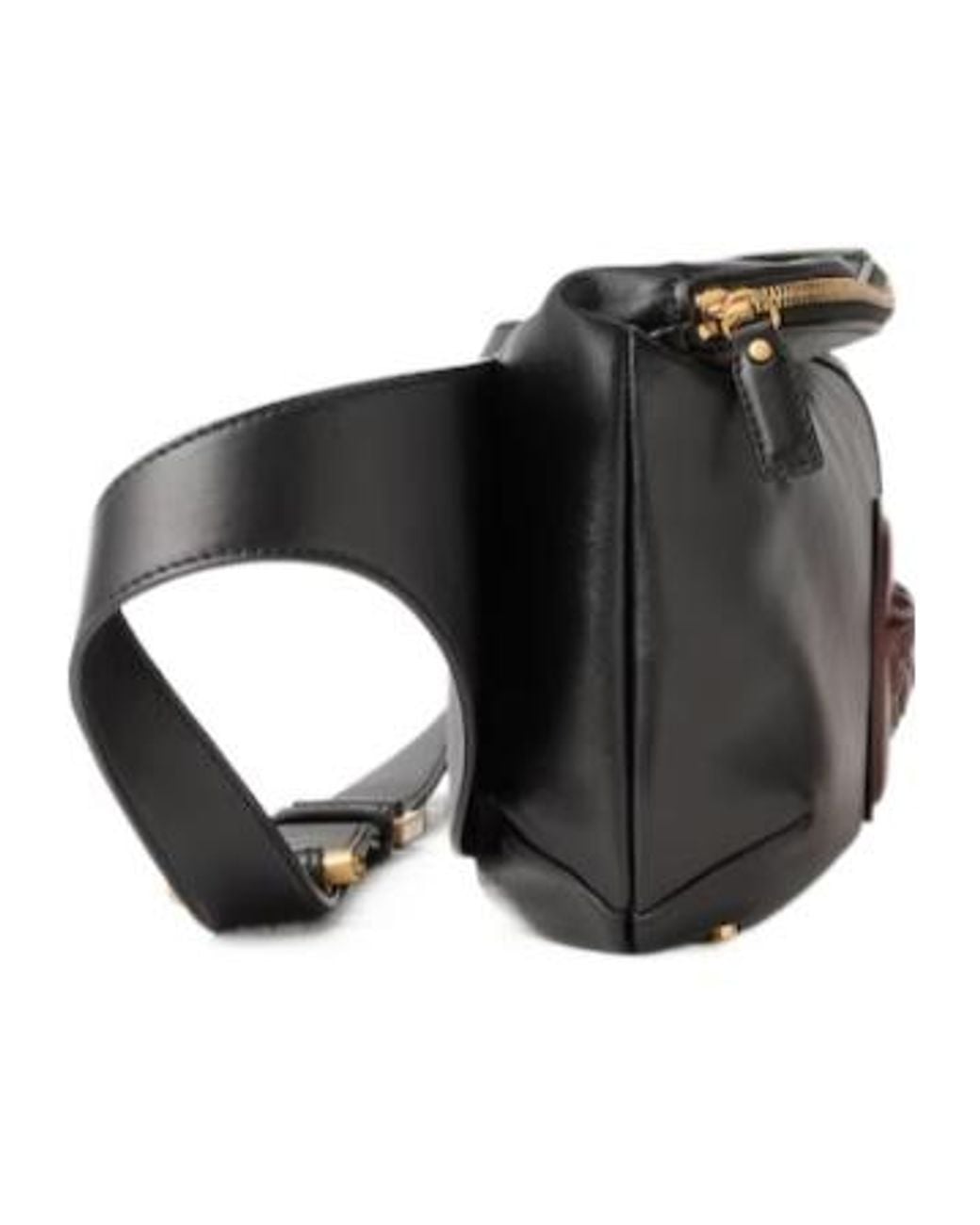 Versace Black Lou Zipped Belt Bag for men