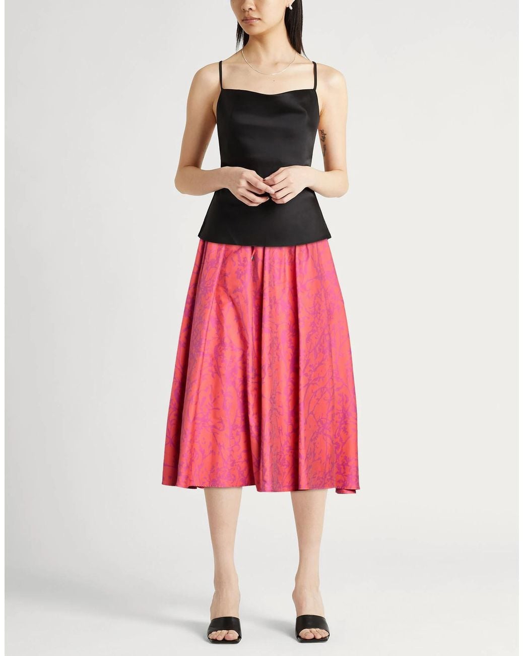 Max Mara Pink Minimalist Circle Skirt