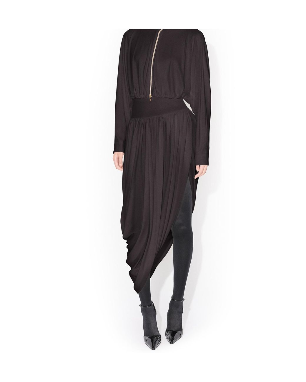 Alaïa Black Twisted Asymmetric Mini Skirt