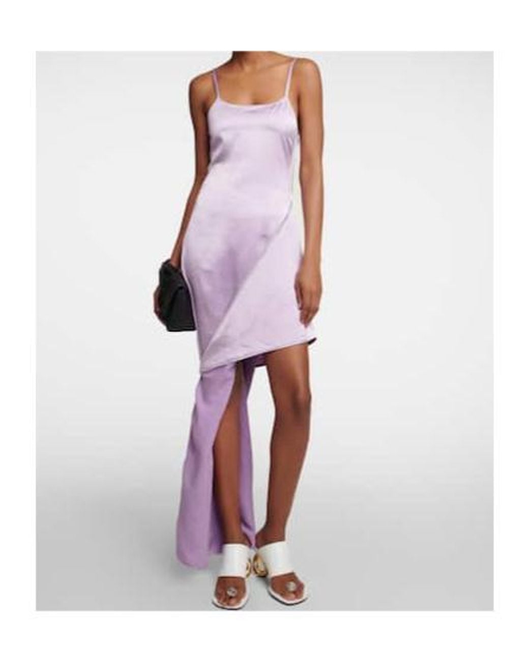 J.W. Anderson Purple Satin Zip Slip Dress