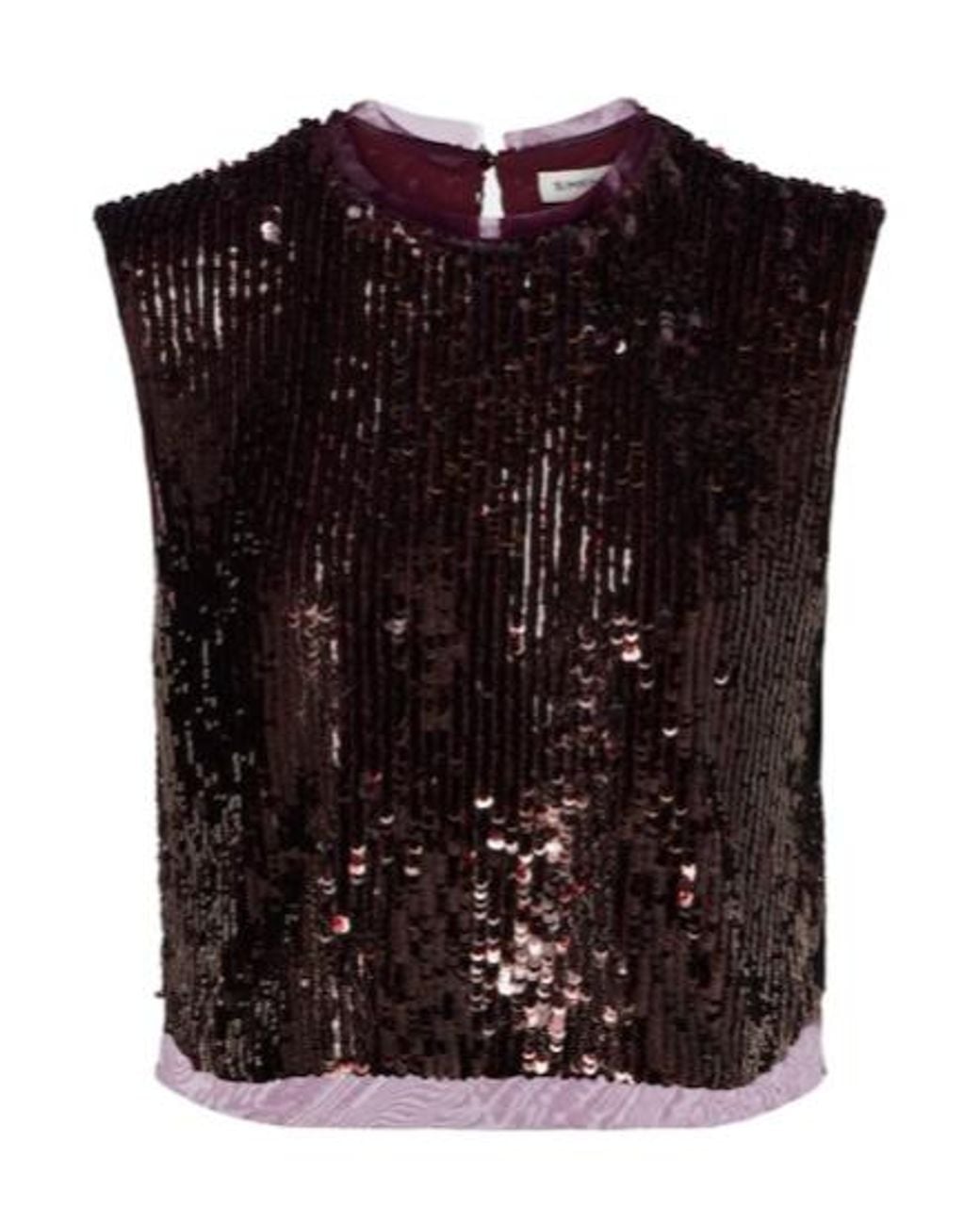 Jonathan Simkhai Black Cydia Sequined Top