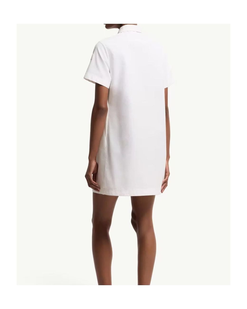 Moncler White Embroidered Shirt Dress