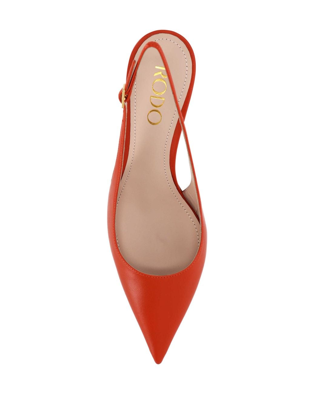 Rodo Red Pointed-Toe Slingback Pumps