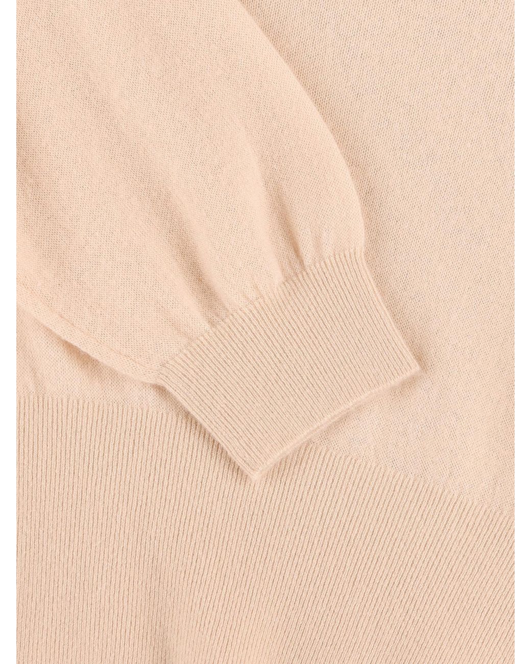 Loro Piana Natural Camino Funnel-Neck Ribbed Sweater