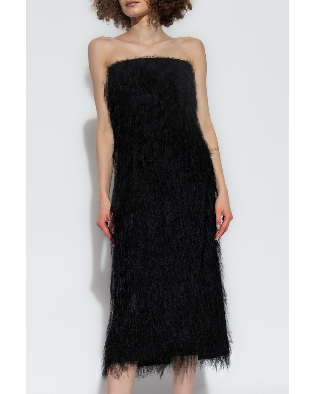 Ferragamo Black Strapless Sleeveless Dress