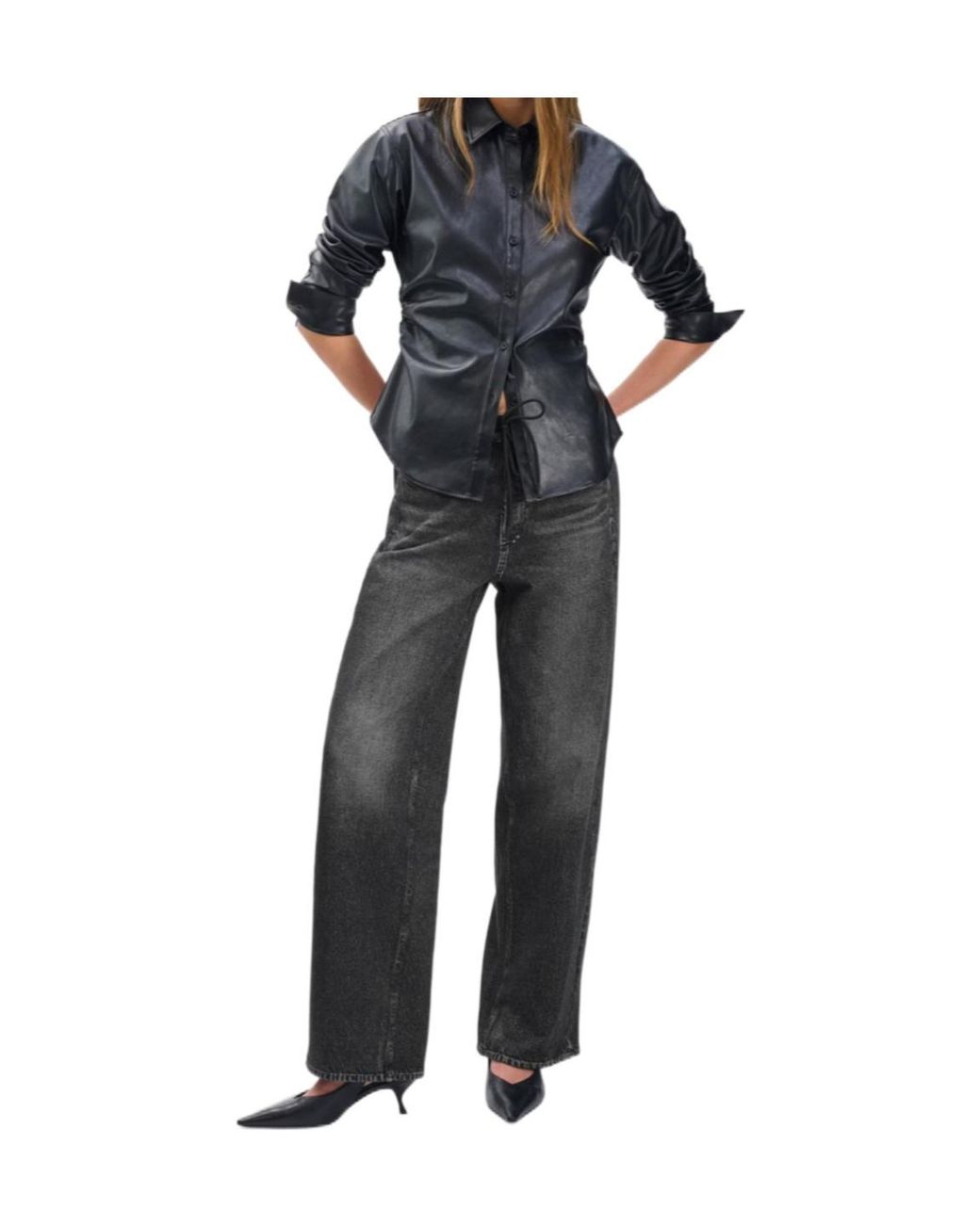 Rag & Bone Black Elastic Waist Jeans