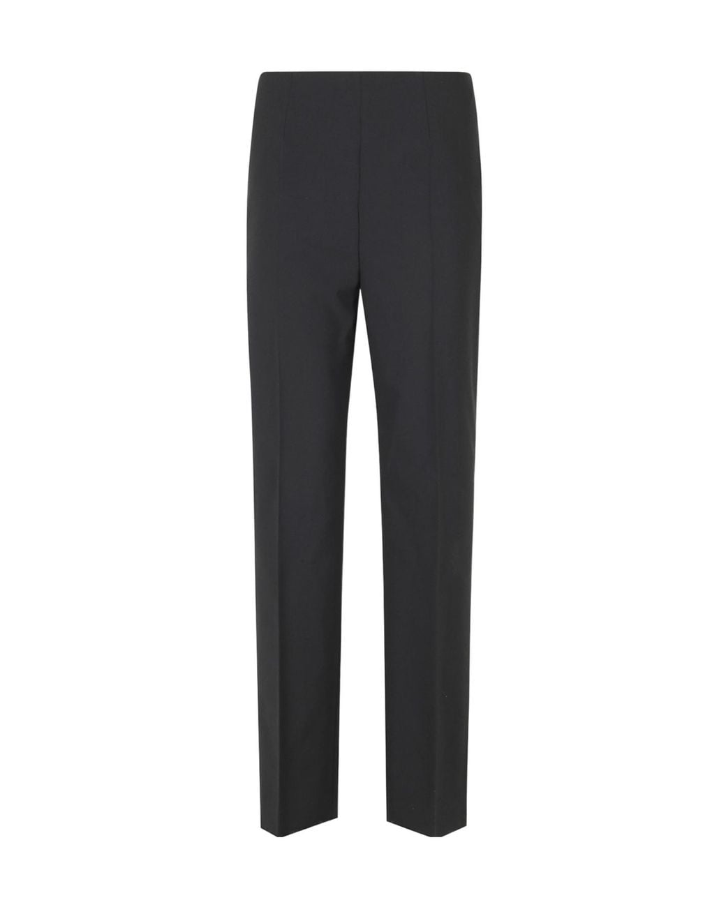 Alberta Ferretti Gray Creased Casual Trousers