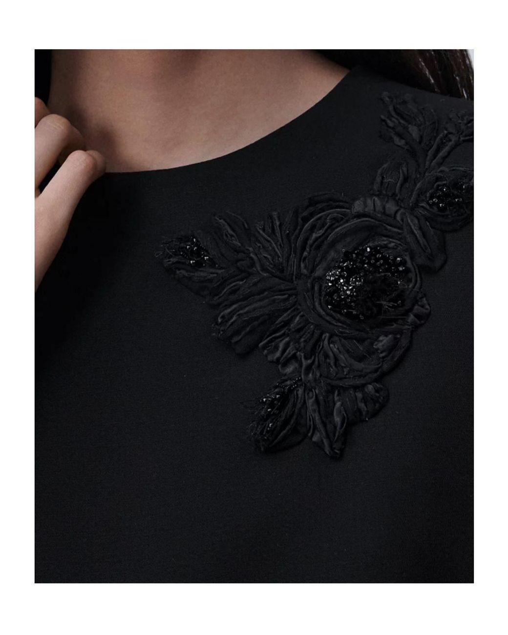 Dior Black Straight-Cut Short Dress