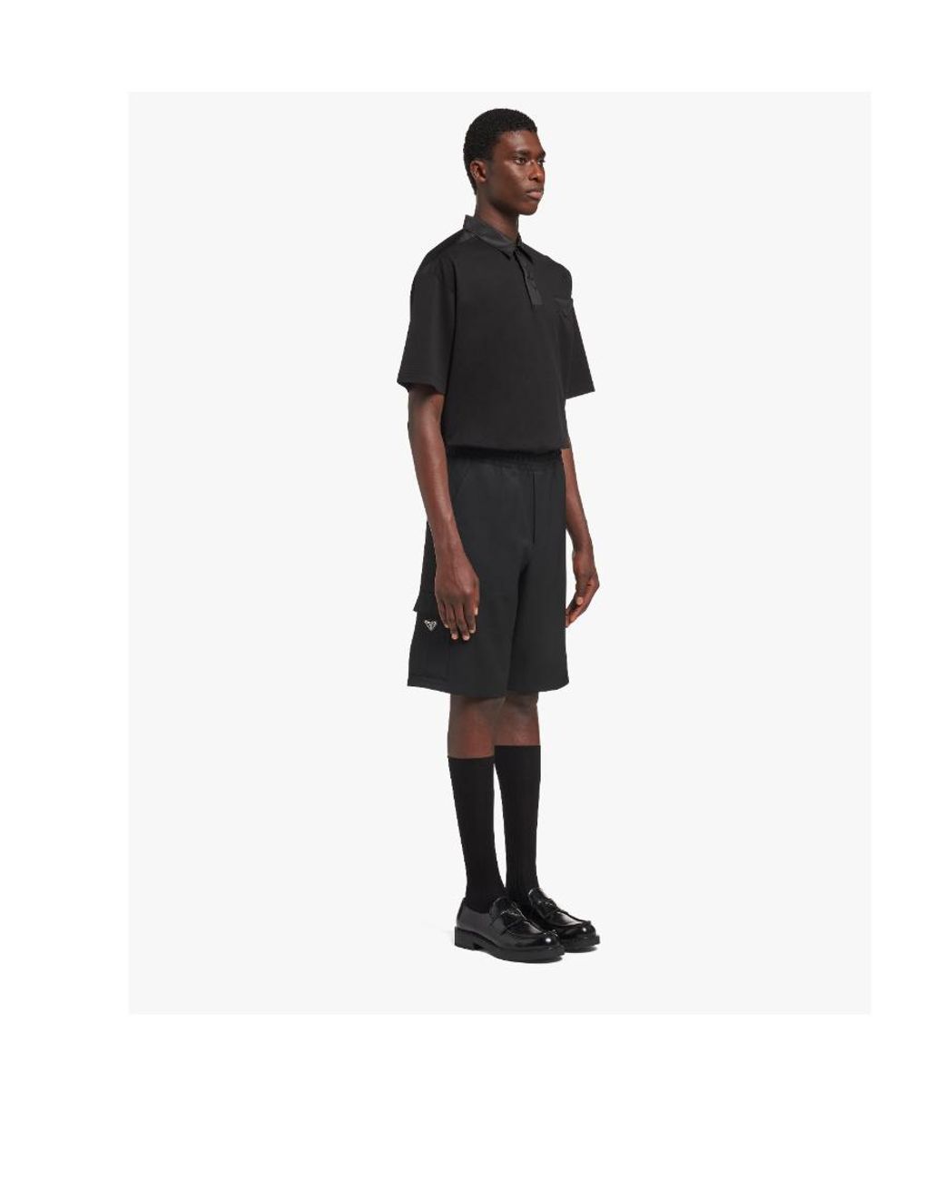 Prada Black Wool Bermudas for men