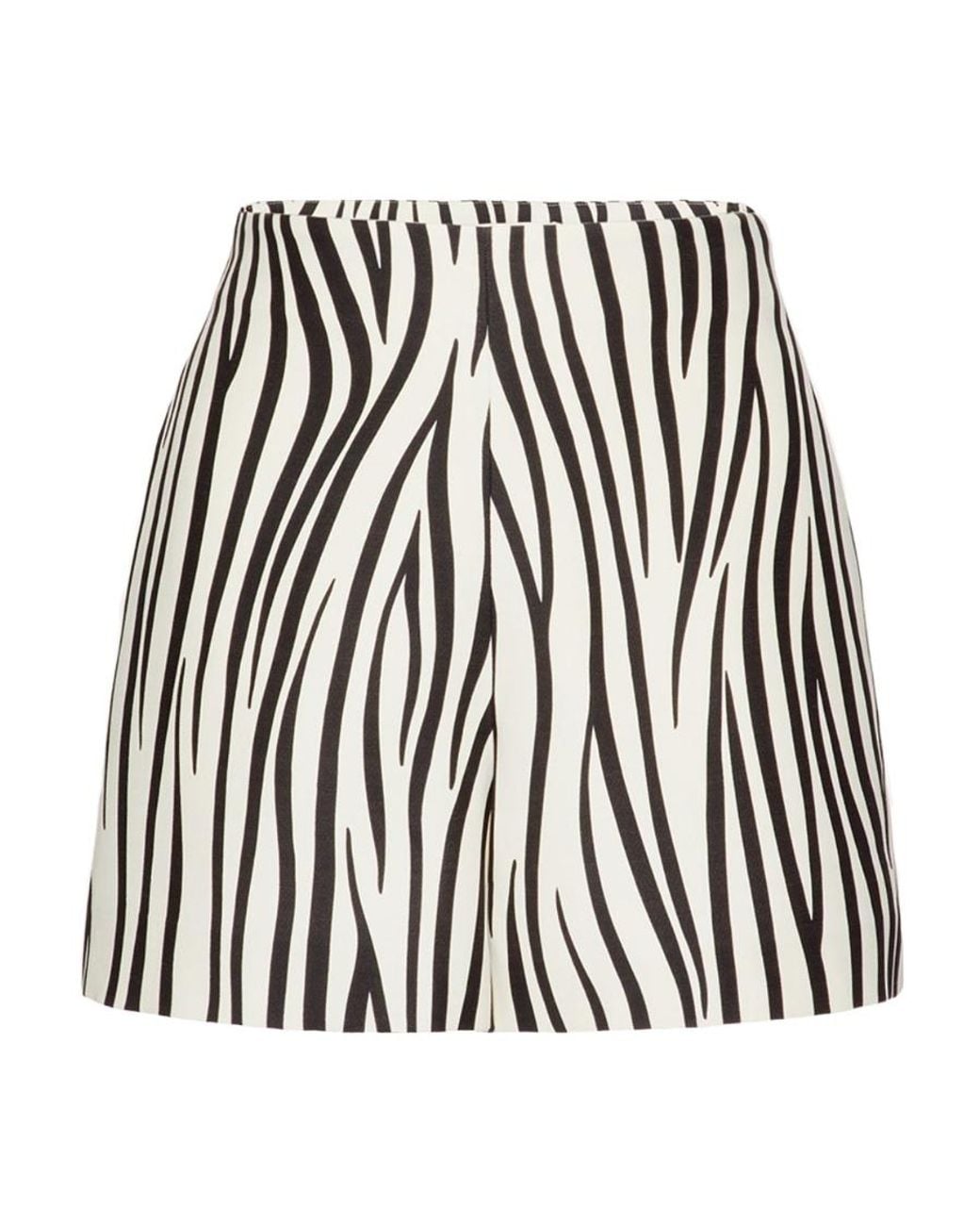 Valentino Black Zebra-Print Shorts