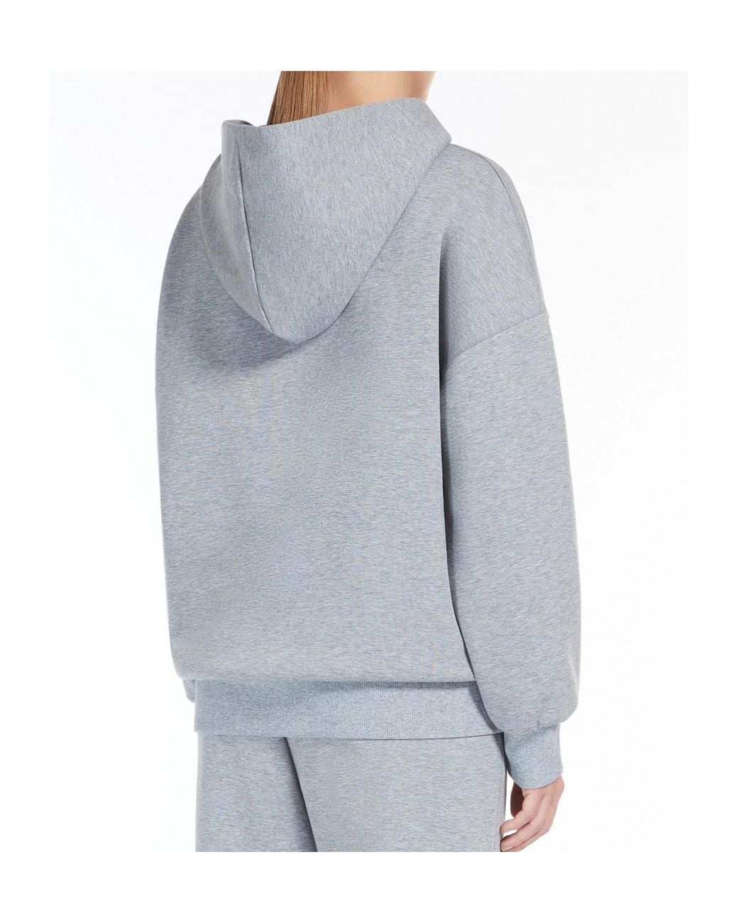 Max Mara Gray 'S Logo Detailed Long-Sleeved Hoodie
