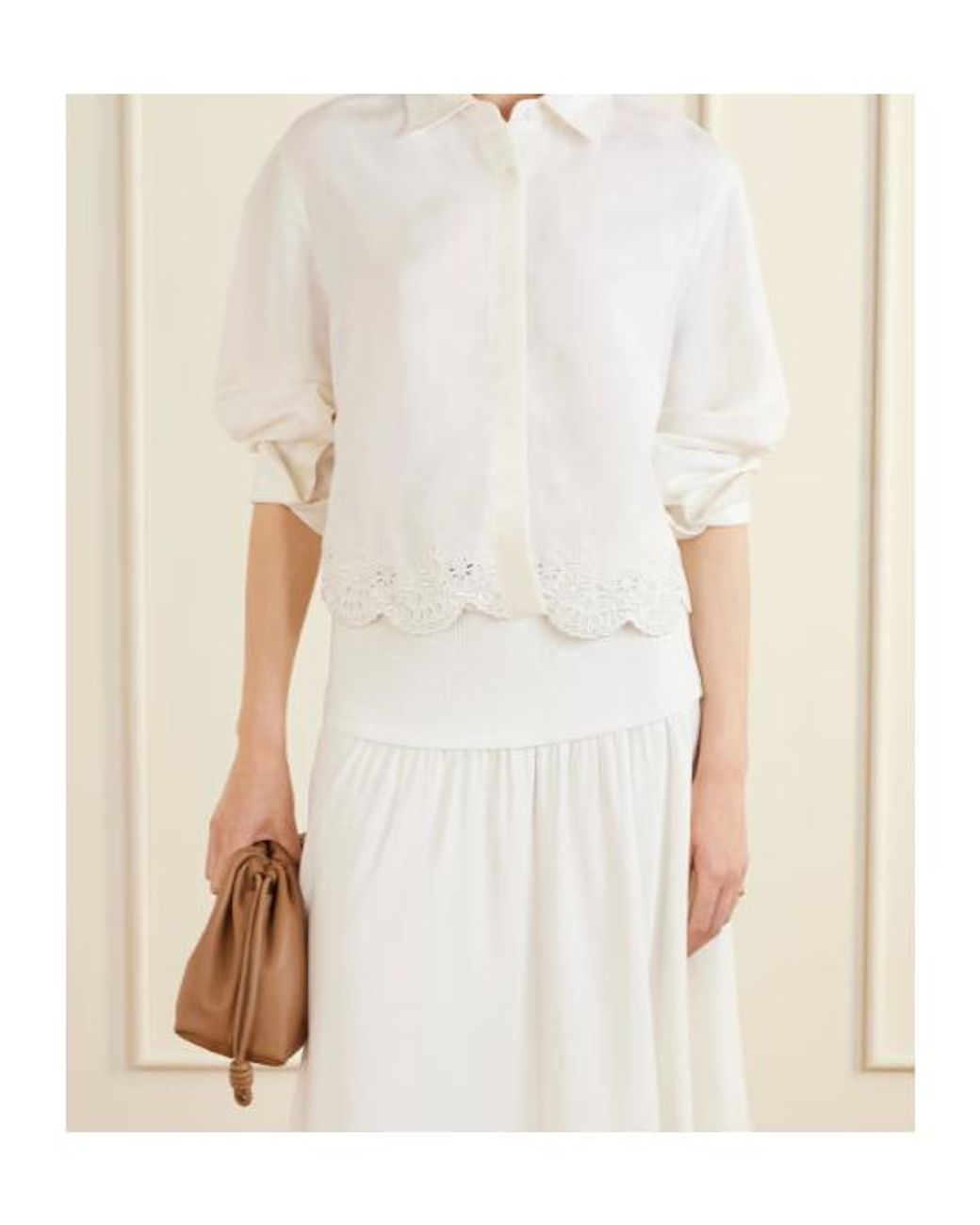 Jonathan Simkhai White Long Sleeve Shirt