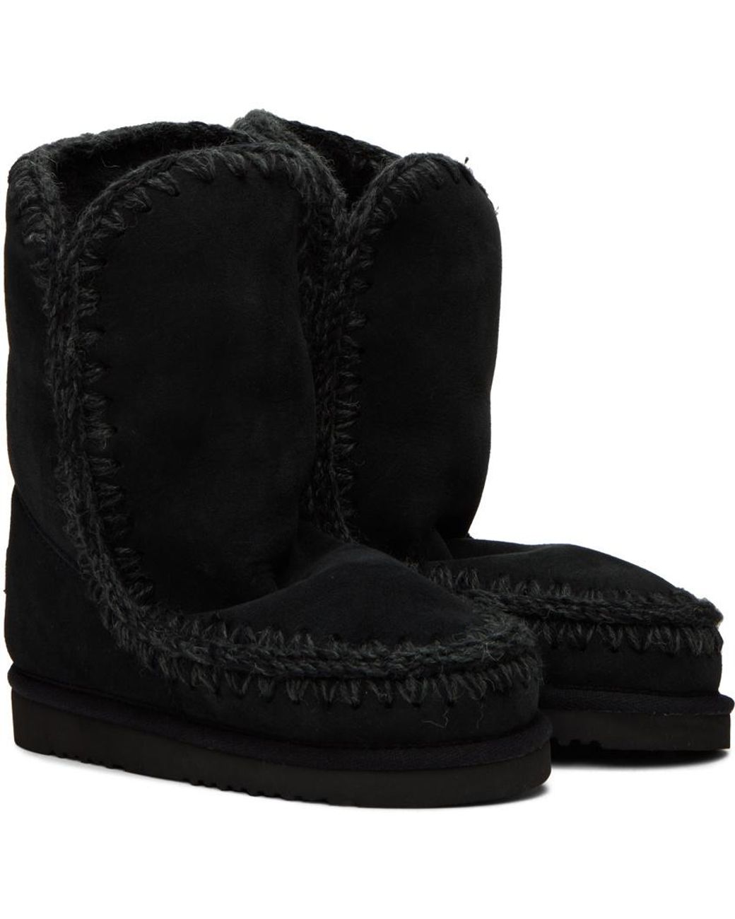 Mou Black Logo Middle Boots