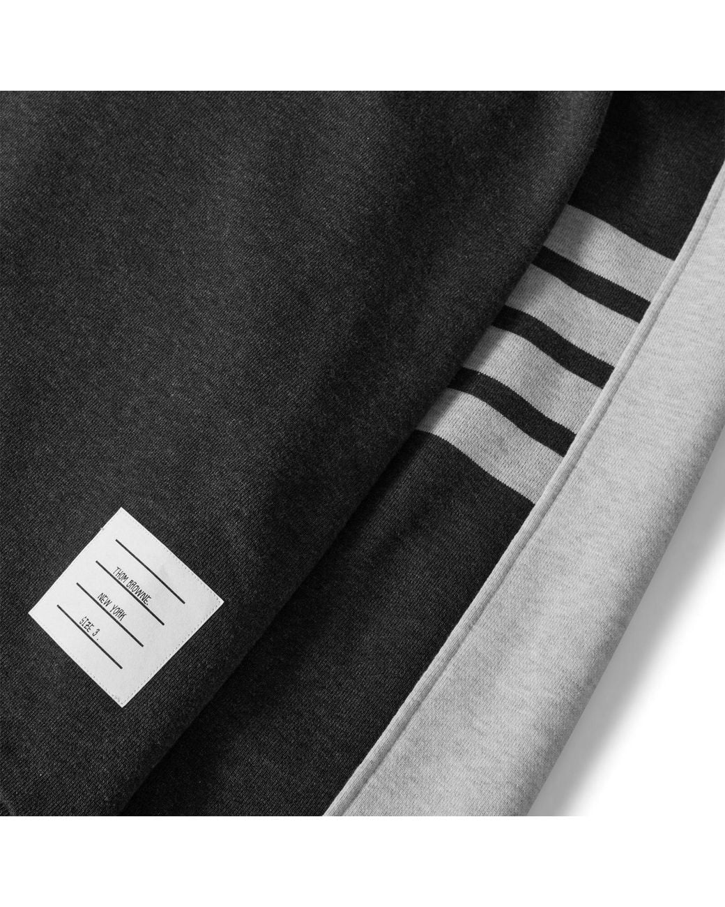 Thom Browne Black Block Hooded Sweatshirt for men