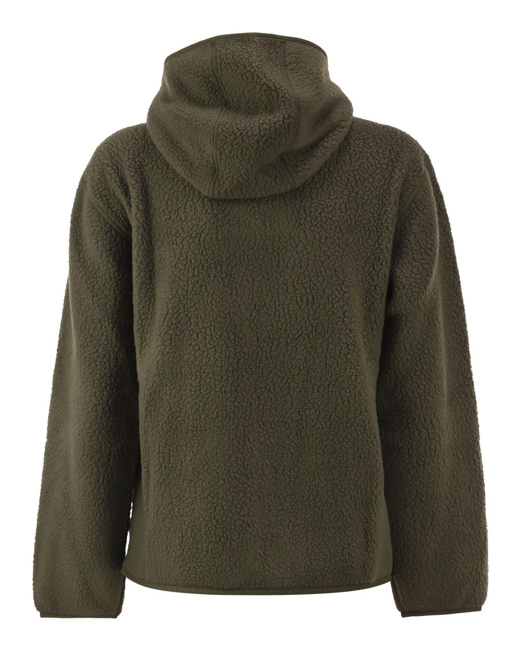 Patagonia Green Teddy Fleece Hooded Jacket