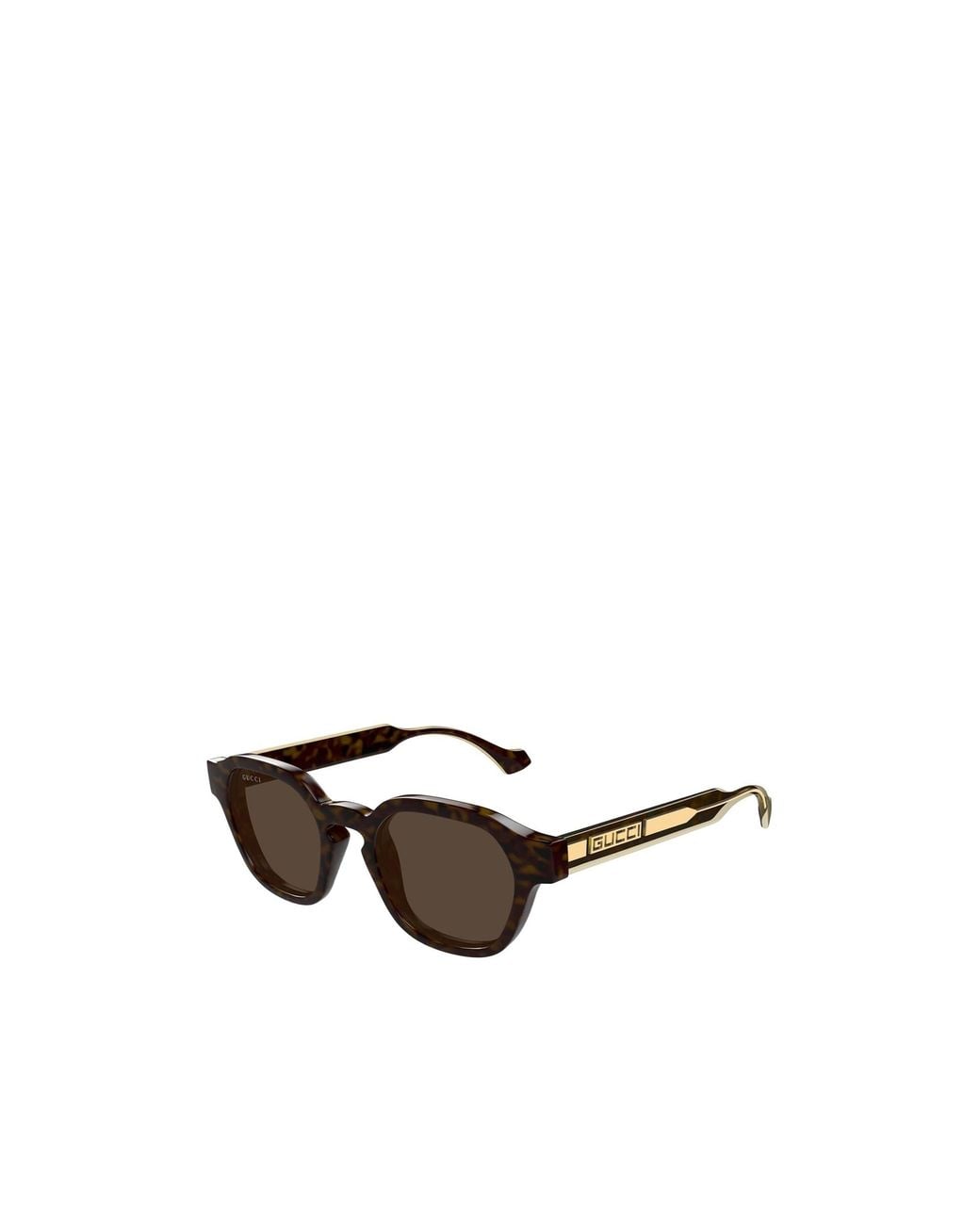 Gucci Metallic Eyewear Logo-Detail Round Sunglasses for men