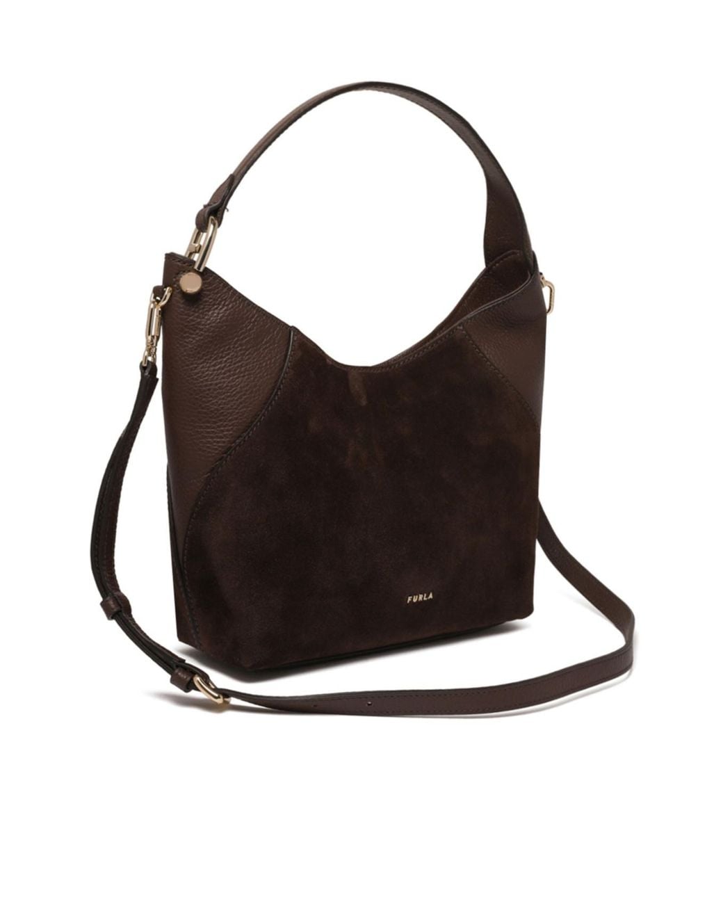 Furla Black Logo Lettering Top Handle Bag