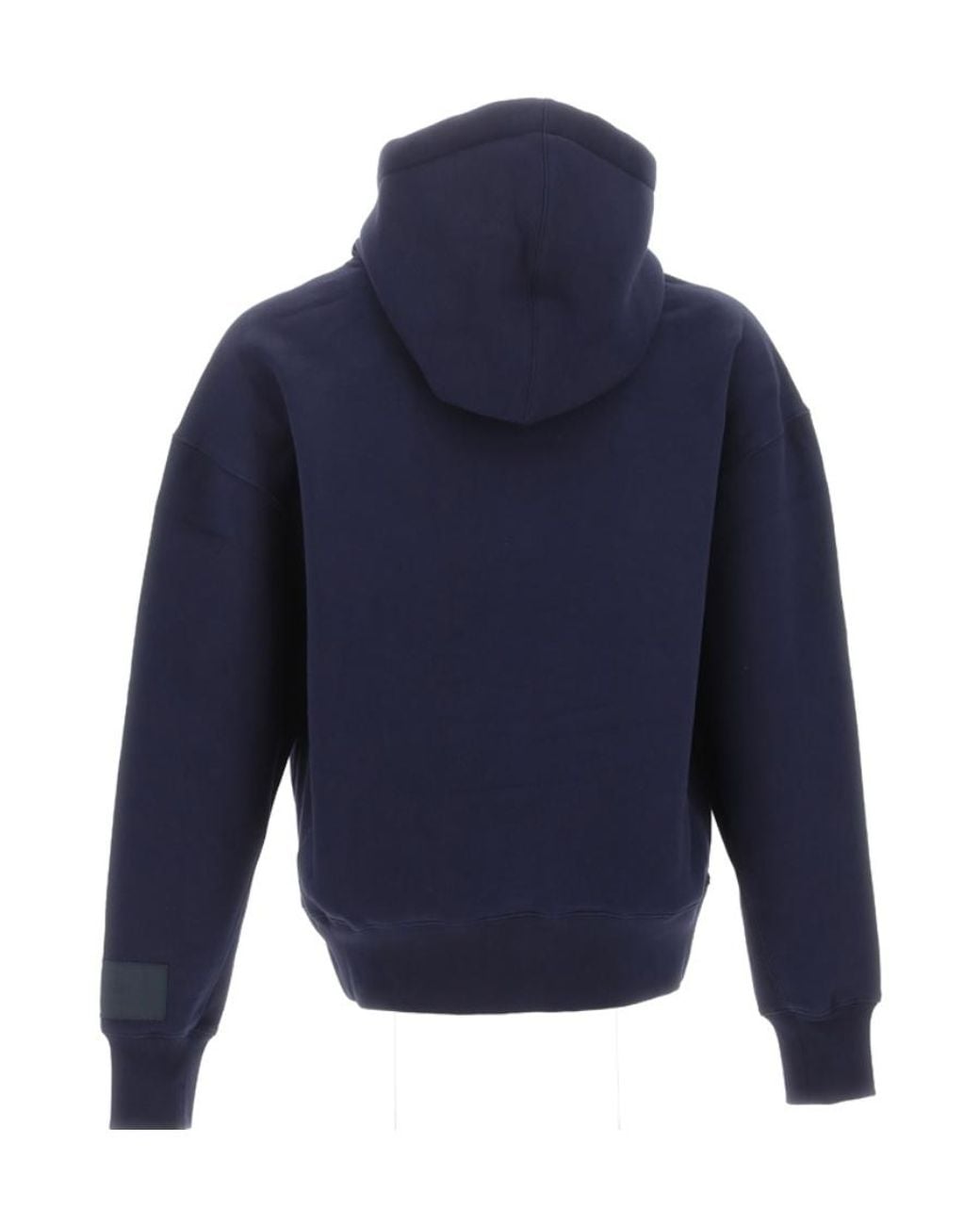 AMI Blue Long-Sleeved Drawstring Hoodie for men